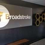 Frosted Acrylic Sign with Cut Vinyl Graphics with Metal Offsets