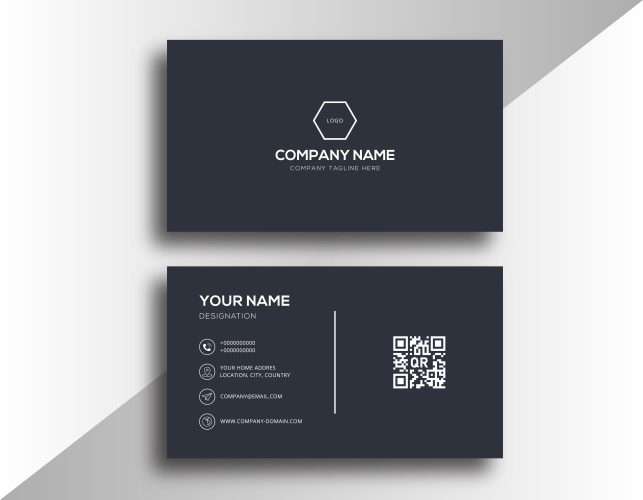 Business card front and back